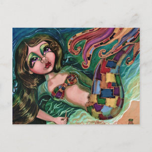 Carte postale Patchwork Mermaid