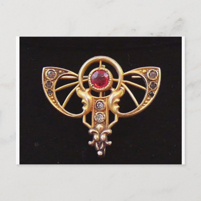 Carte Postale Pâte Art nouveau Ruby Pâte 2 (Devant)