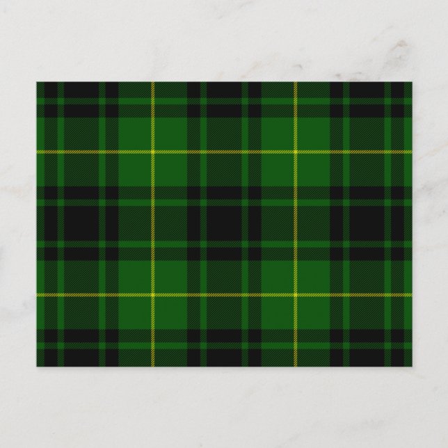 Carte Postale Pâte verte de tartan MacArthur (Devant)