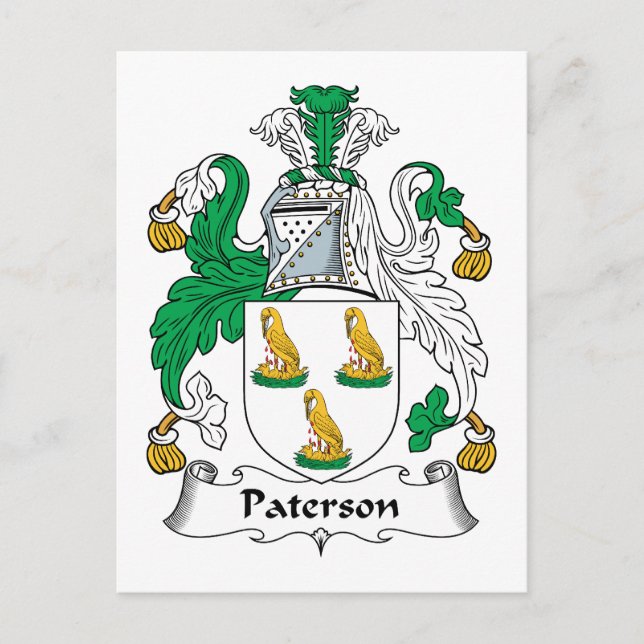 Carte Postale Paterson Family Crest (Devant)