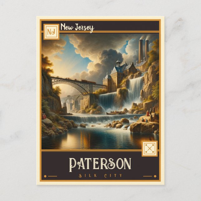 Carte Postale Paterson, New Jersey | VINTAGE (Devant)