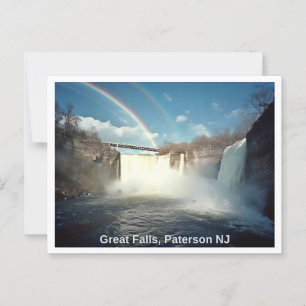 Carte Postale Paterson NJ, Great Falls, Réinventé, Arc-en-ciel