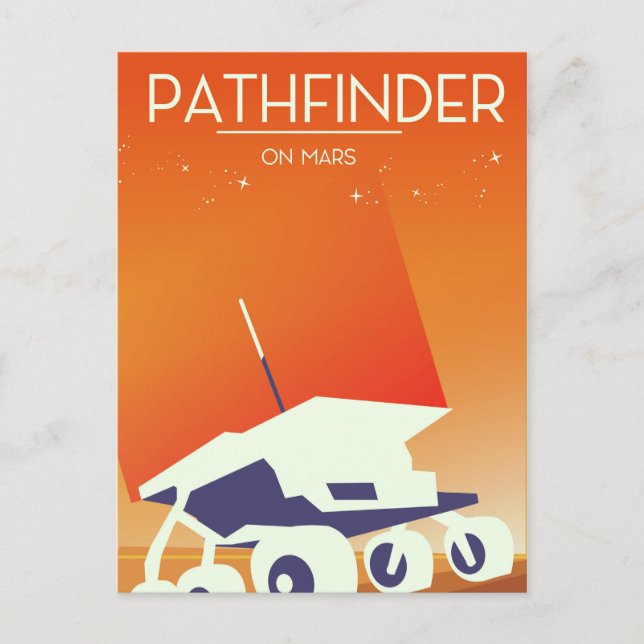 Carte Postale Pathfinder sur l'art spatial de Mars (Devant)