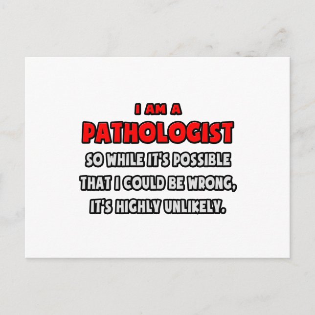 Carte Postale Pathologue drôle .. Très improbable (Devant)