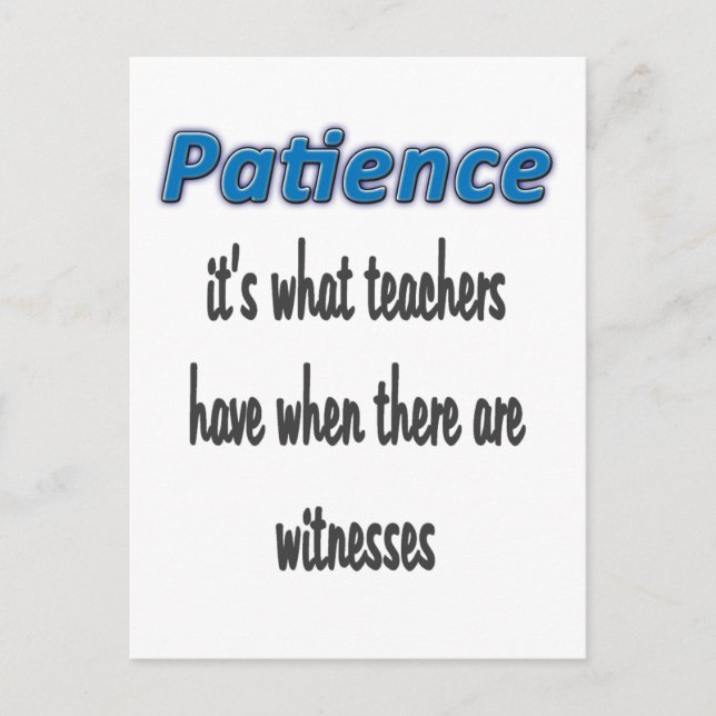 Carte Postale Patience (Devant)