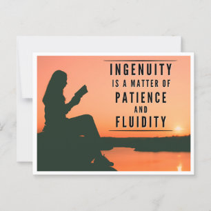 Carte Postale Patience de l'ingéniosité - Inspirationnel