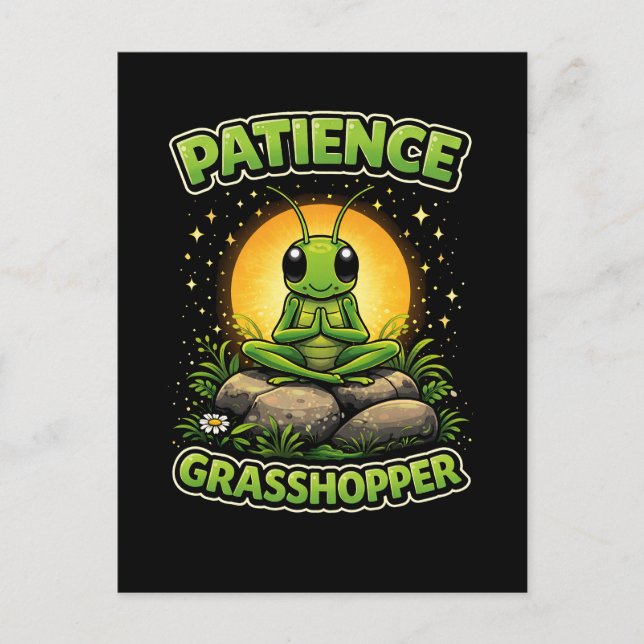Carte Postale Patience Sauterelle (Devant)