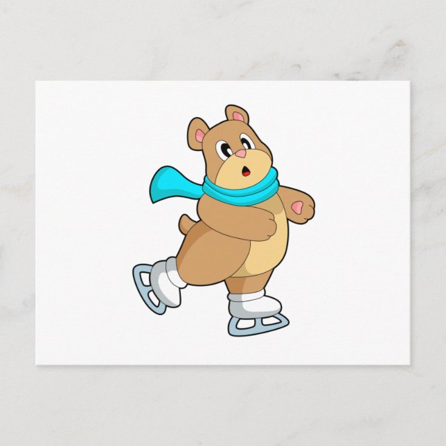 Carte Postale Patinage artistique Patins à glace (Devant)