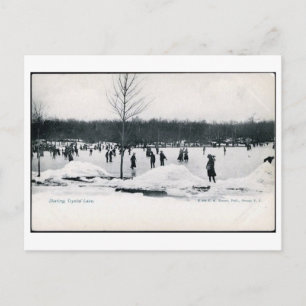 Carte Postale Patinage Crystal Lake, Orange, New Jersey Vintage