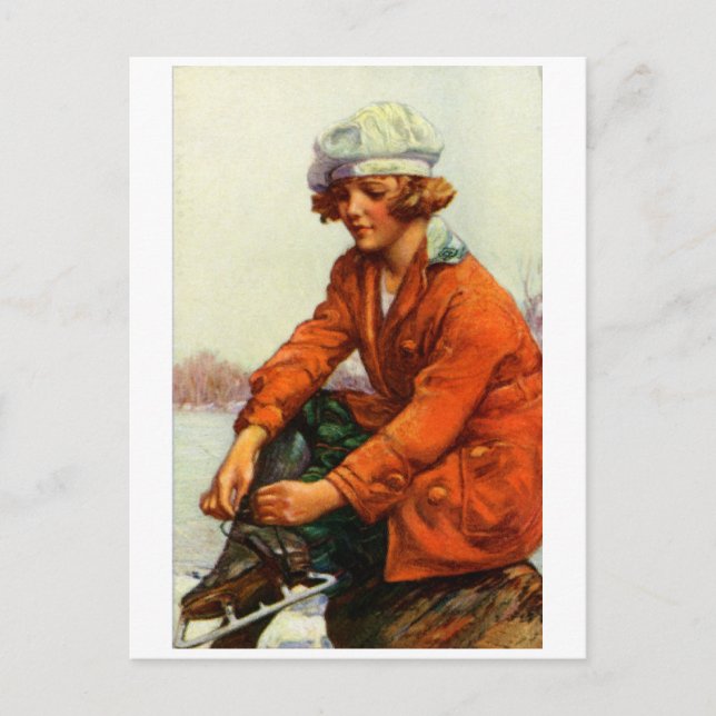 Carte Postale Patinage de glace 1915 (Devant)