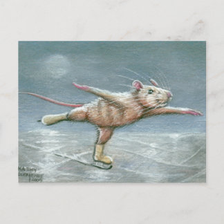 Carte postale Patinage de rat gracieux