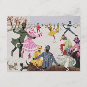 Carte Postale Patinage sur glace fine