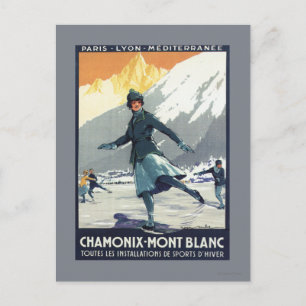 Carte Postale Patinage sur glace - Poster du Promo olympique de 