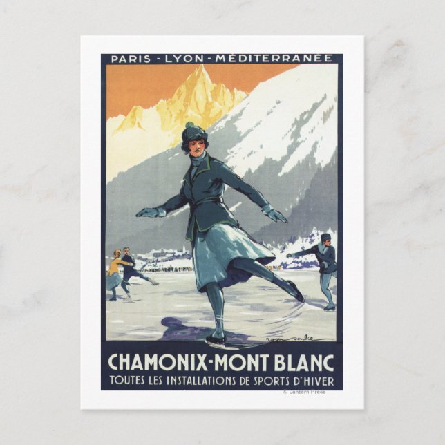 Carte Postale Patinage sur glace - Poster du Promo olympique de  (Devant)