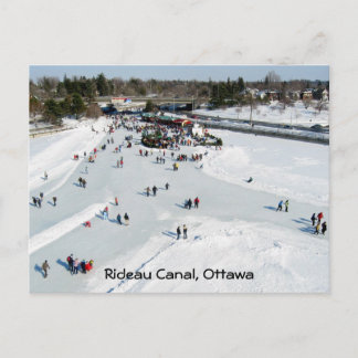 Carte Postale Patinage sur le lac dow's au pont de Bronson