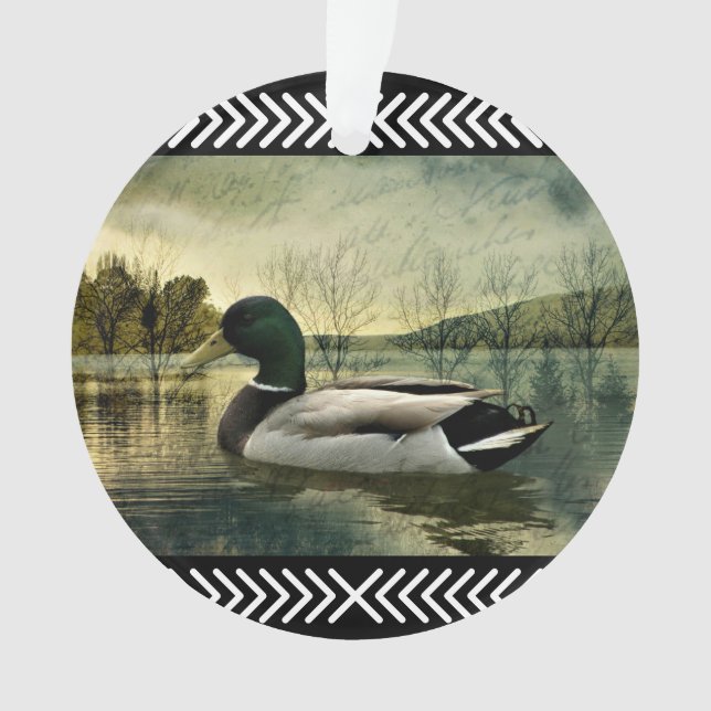 Carte postale Patinée vintage Mallard Duck (devant)