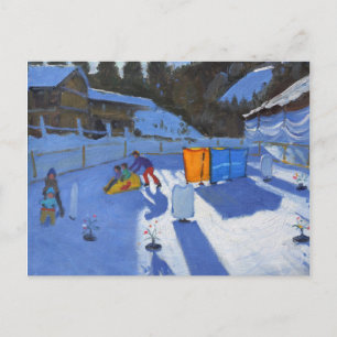 Carte Postale patinoire pour enfants Clusaz 2014