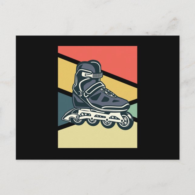 Carte Postale Patins à rouleaux vintages (Devant)