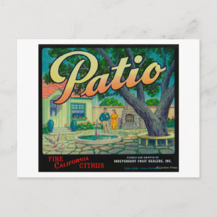 Carte Postale Patio Orange LabelColton, CA