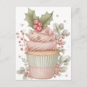 Carte Postale Pâtisserie de Noël pastel festive et élégante
