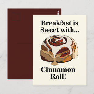 Carte Postale Pâtisserie de petit pain sucré au Cinnamon Roll