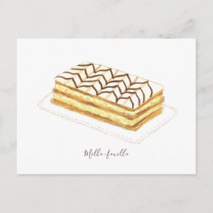 Carte Postale Pâtisserie mille-feuille
