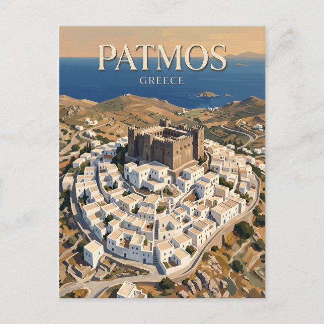 Carte Postale Patmos Chora Grèce (Devant)