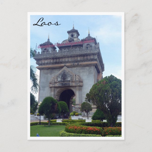 Carte Postale Patouxai Vientiane Laos (Devant)