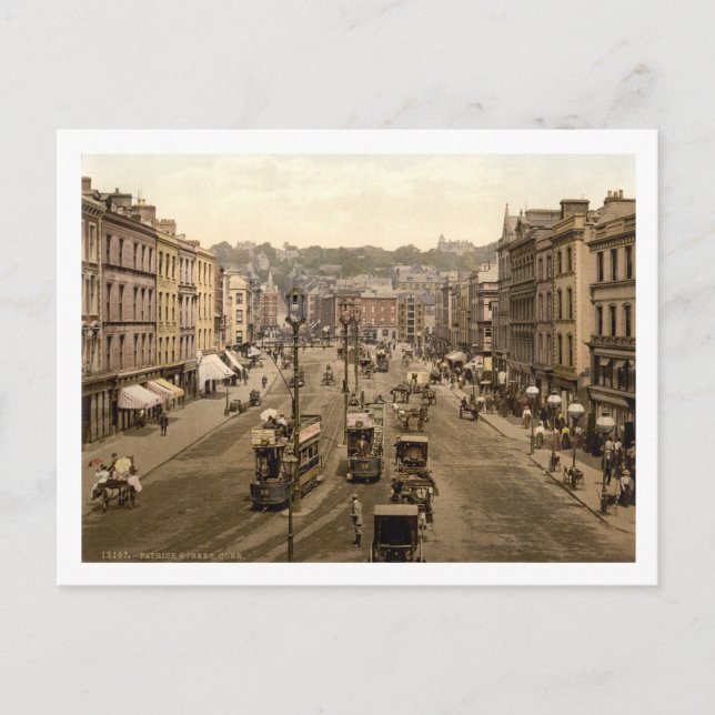 Carte Postale Patrick's Street, Cork City, Irlande, 19ème siècle (Devant)