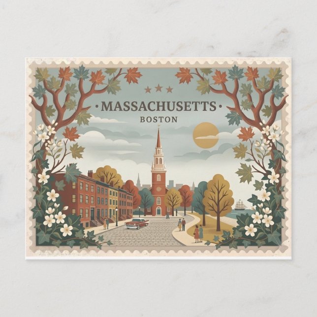 Carte Postale Patrimoine du Massachusetts (Devant)