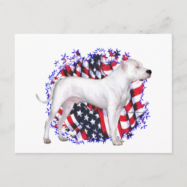 Carte Postale Patriote Dogo Argentino (Devant)