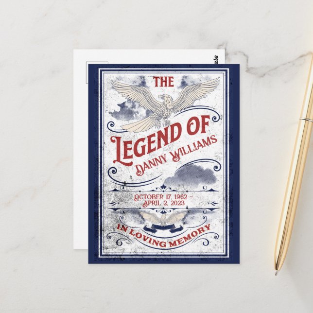 Carte Postale Patriotique dans la mémoire amoureuse (Devant/Arrière en situation)