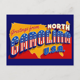 Carte postale patriotique de Caroline du Nord