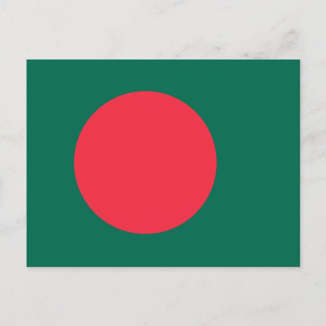 Carte postale patriotique du drapeau bangladais (Devant)