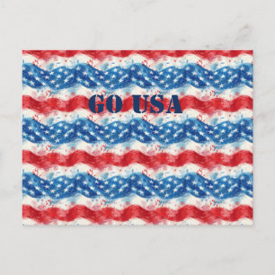 Carte postale patriotique militaire américaine USA