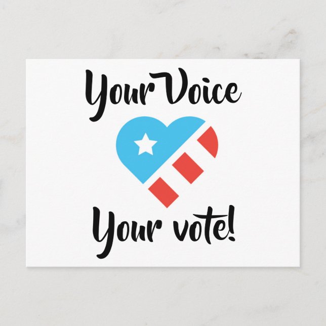 Carte postale patriotique pour les électeurs (Devant)