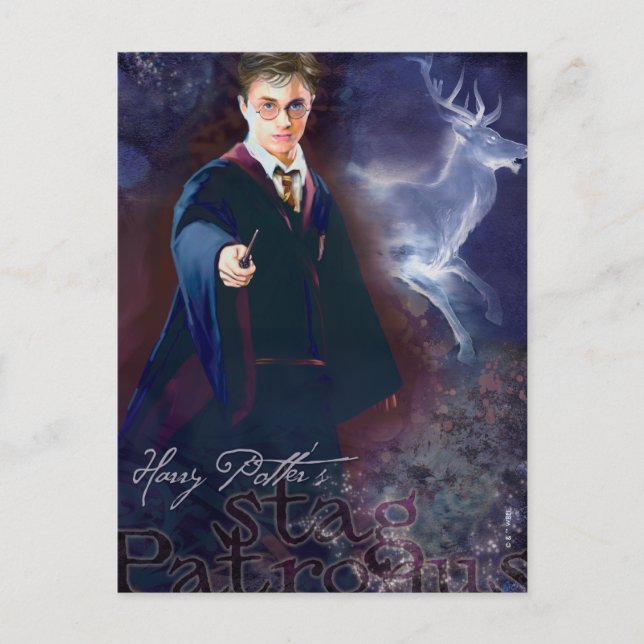 Carte Postale Patronus cerf de Harry Potter (Devant)