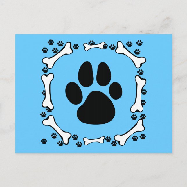 Carte Postale Patrouilles de chiens et os de chiens (Devant)