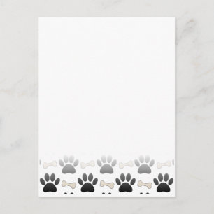 Carte Postale Patrouilles Et Os De Chien Avec Dégradé