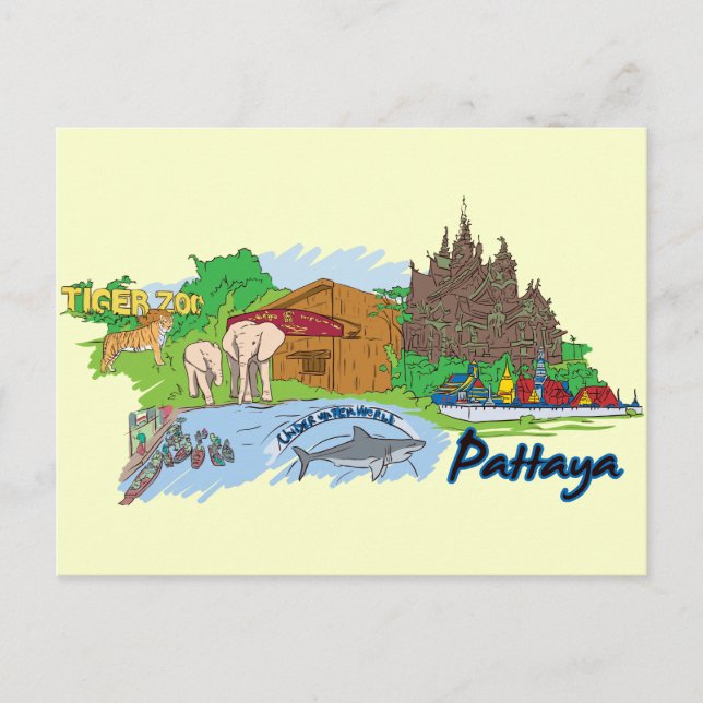 Carte Postale Pattaya Thaïlande Travel (Devant)