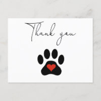 Patte de chien Merci personnalisé