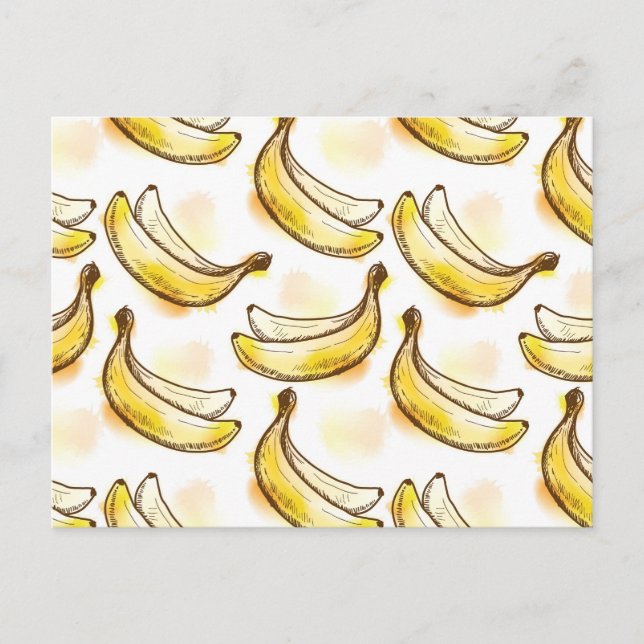 Carte Postale Pattern with banana (Devant)