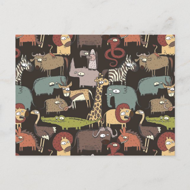 Carte Postale Patterns d'African Animals (Devant)
