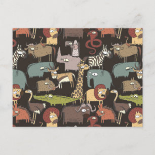 Carte Postale Patterns d'African Animals