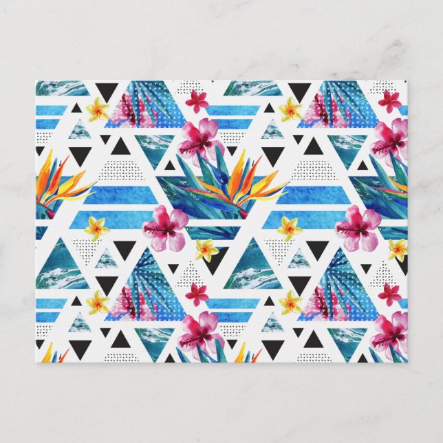 Carte Postale Patters de Geometric Tropical (Devant)