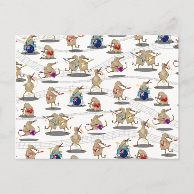 Carte Postale Patters de Kiwi Music (Devant)