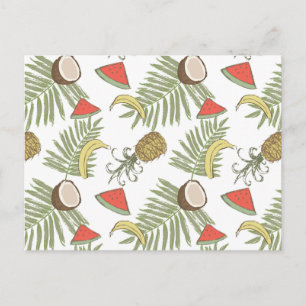Carte Postale Patters de Tropical Fruit