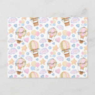 Carte Postale Patters de Whimsical Watercolor