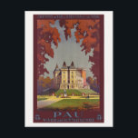 Carte Postale Pau Winter and Summer Resort Poster vintage 1910<br><div class="desc">Affiche de voyage vintage de Pau, France. Publié en 1910. Veuillez noter que nos affiches sont des reproductions de haute qualité basées sur des scans professionnels, très haute résolution des originaux. Notre processus de retouche manuelle n'implique pas l'utilisation de filtres qui enlèvent les détails ou la texture d'origine que vous...</div>