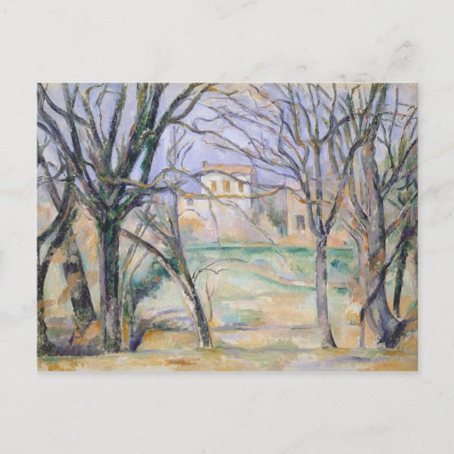 Carte Postale Paul Cezanne | Arbres et maisons, 1885-86 (Devant)